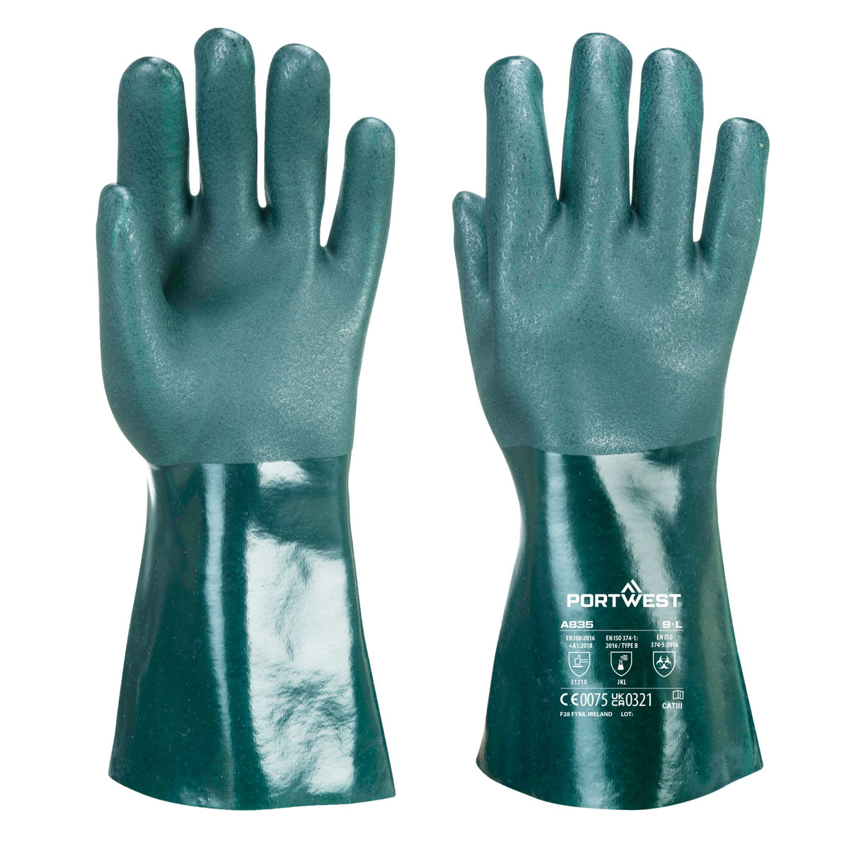 Double Dipped PVC Gauntlet 35cm - Portwest A835