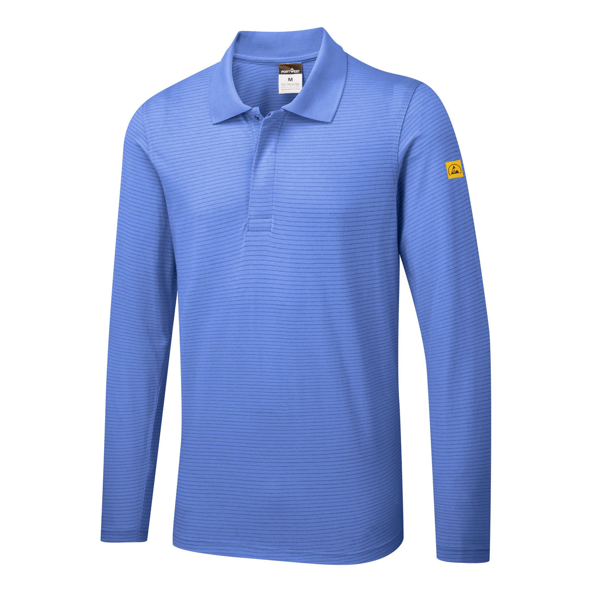 Anti-Static ESD Long Sleeve Polo Shirt - Portwest AS23