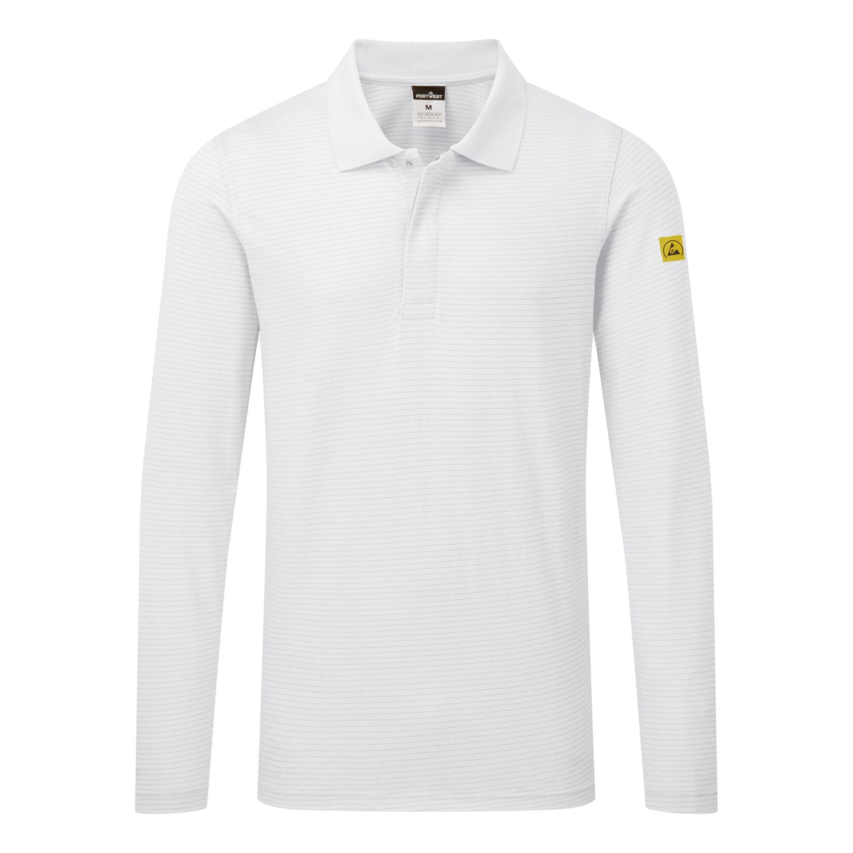 Anti-Static ESD Long Sleeve Polo Shirt - Portwest AS23