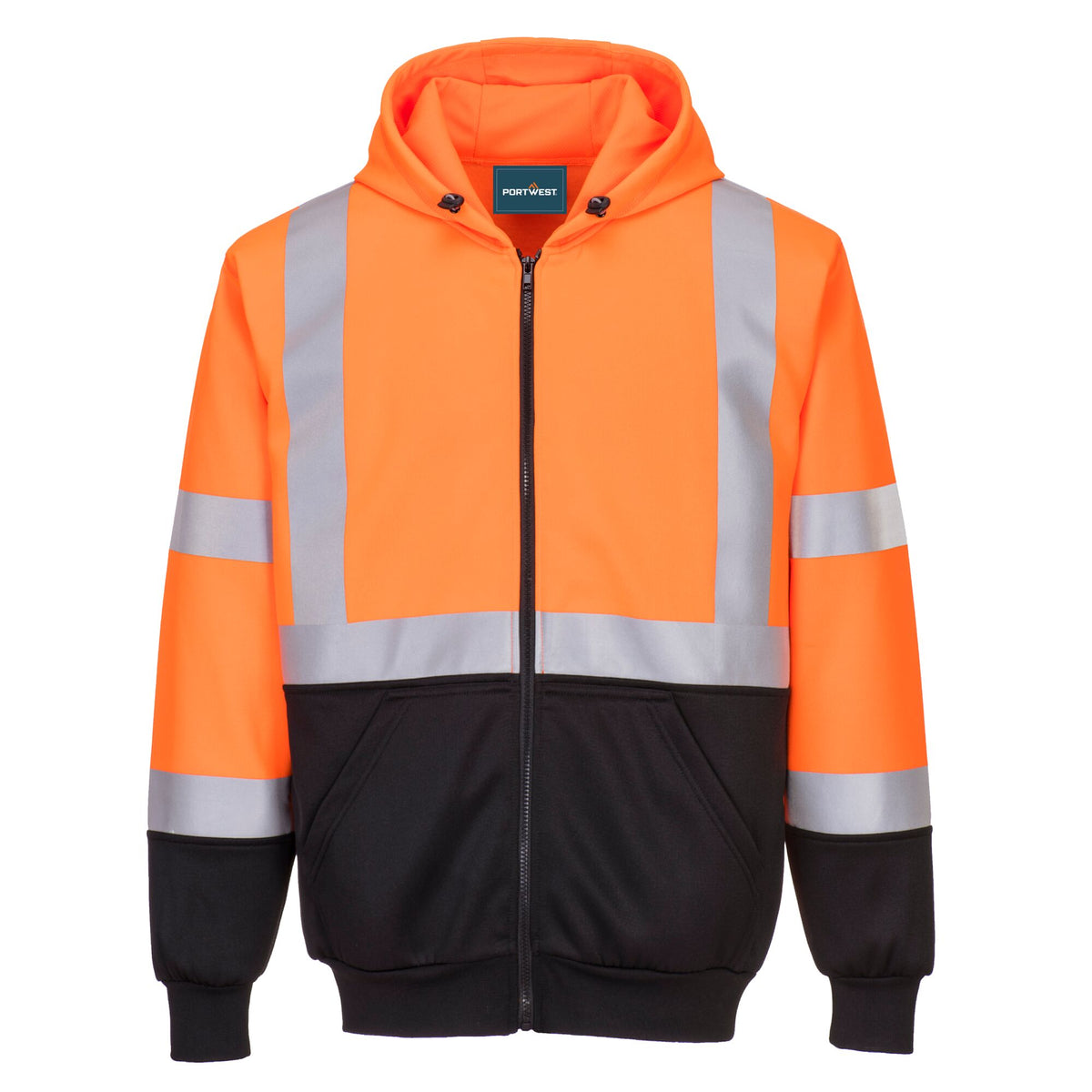 Hi-Vis Tweekleuren Hoody met rits - Portwest B315 Portwest