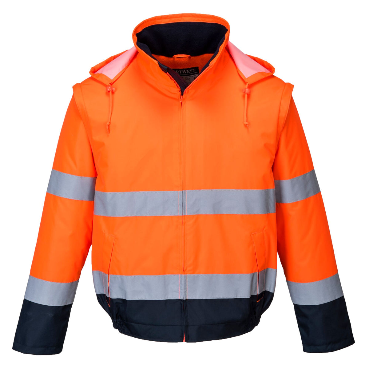 C464 - Hi-Vis 2 in 1 contrast lichtgewicht jack - Portwest