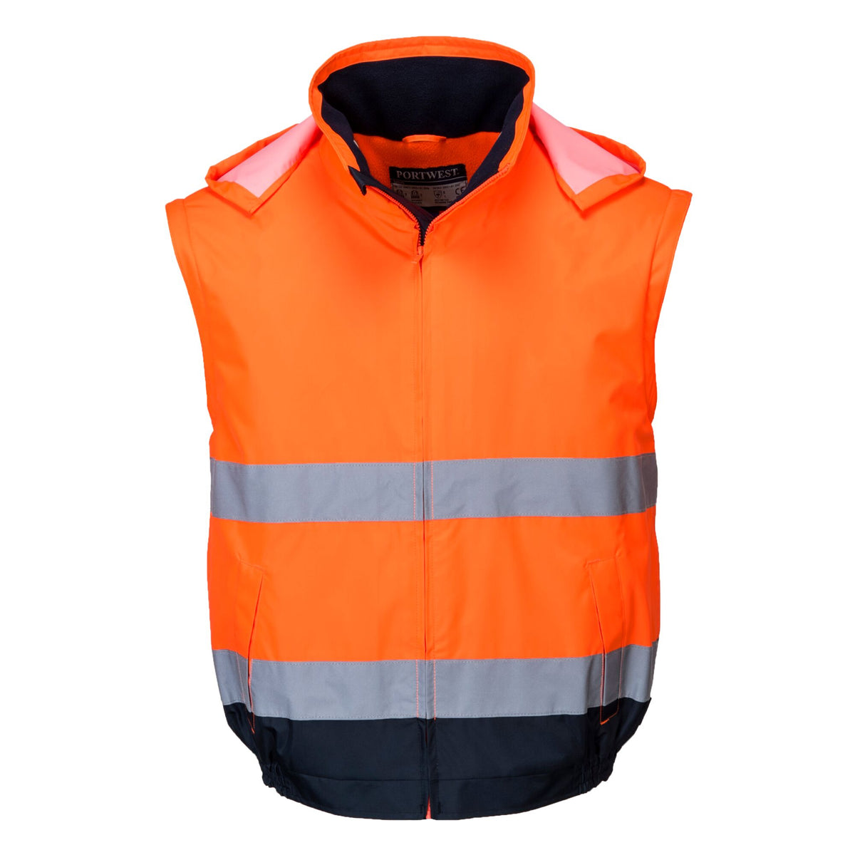 C464 - Hi-Vis 2 in 1 contrast lichtgewicht jack - Portwest