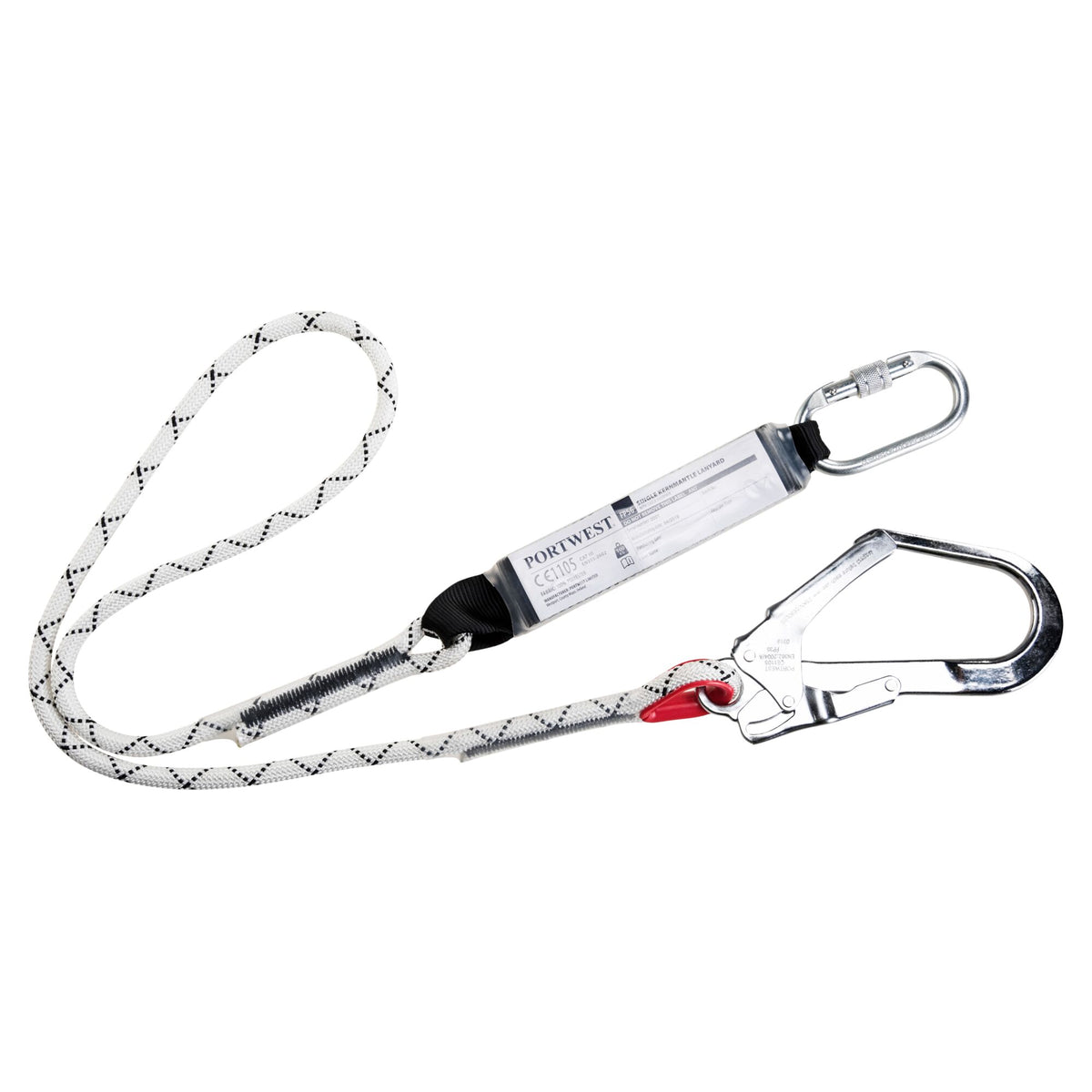 Single Kernmantle Lanyard with energy absorber - Portwest FP56