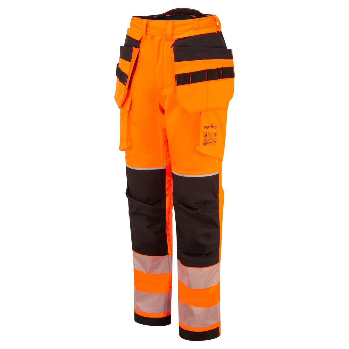 PW3 Flame-Resistant Modaflame Hi-Vis Winter Trousers with Holster Pockets - Portwest FR427