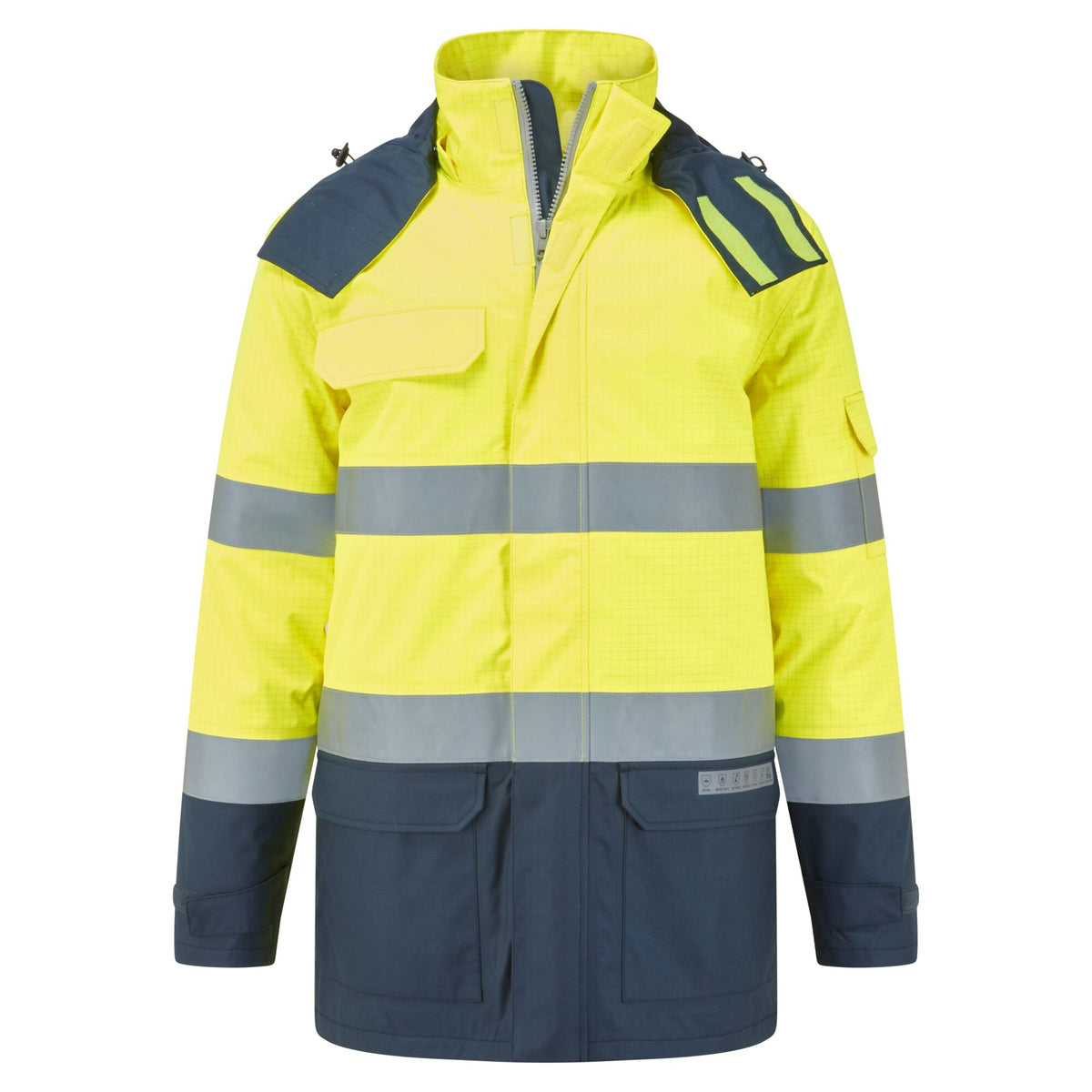 Bizflame Rain+ Hi-Vis Multi-Norm Contrast FR Winter Jacket - Portwest FR617