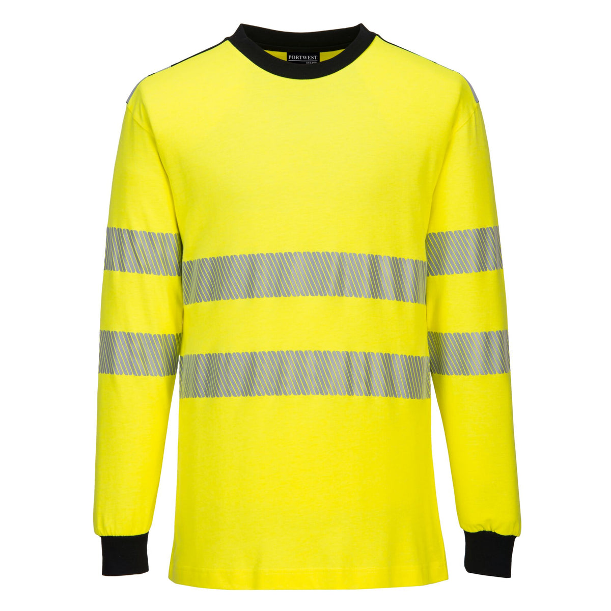 PW3 Modaflame gestricktes Hi-Vis FR-Langarm-T-Shirt - Portwest FR701