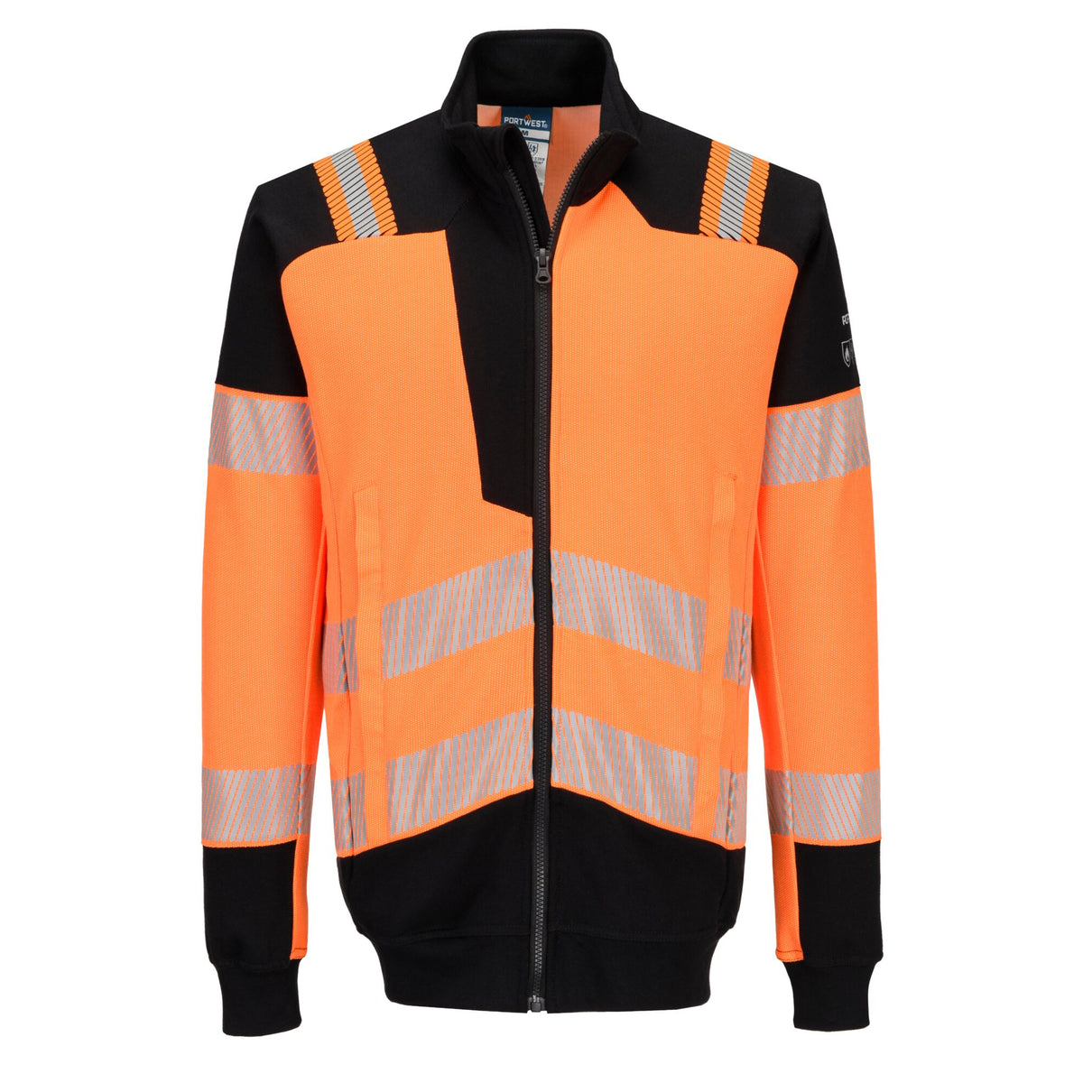 PW3 Modaflame gebreid Hi-Vis FR sweatshirt met rits - Portwest FR756 Portwest