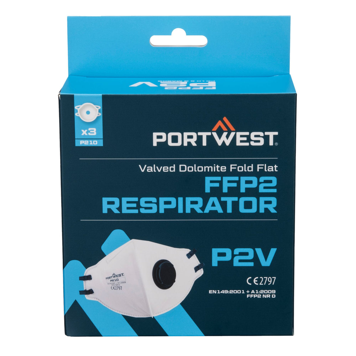 FFP2 Platgevouwen Dolomite Masker (PK3) - Portwest P210 Portwest