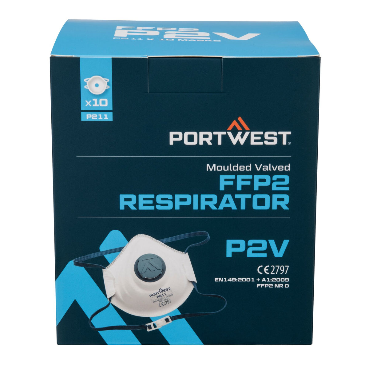 FFP2-Kohlenstoffmaske mit Ventil (10er-Pack) - Portwest P211