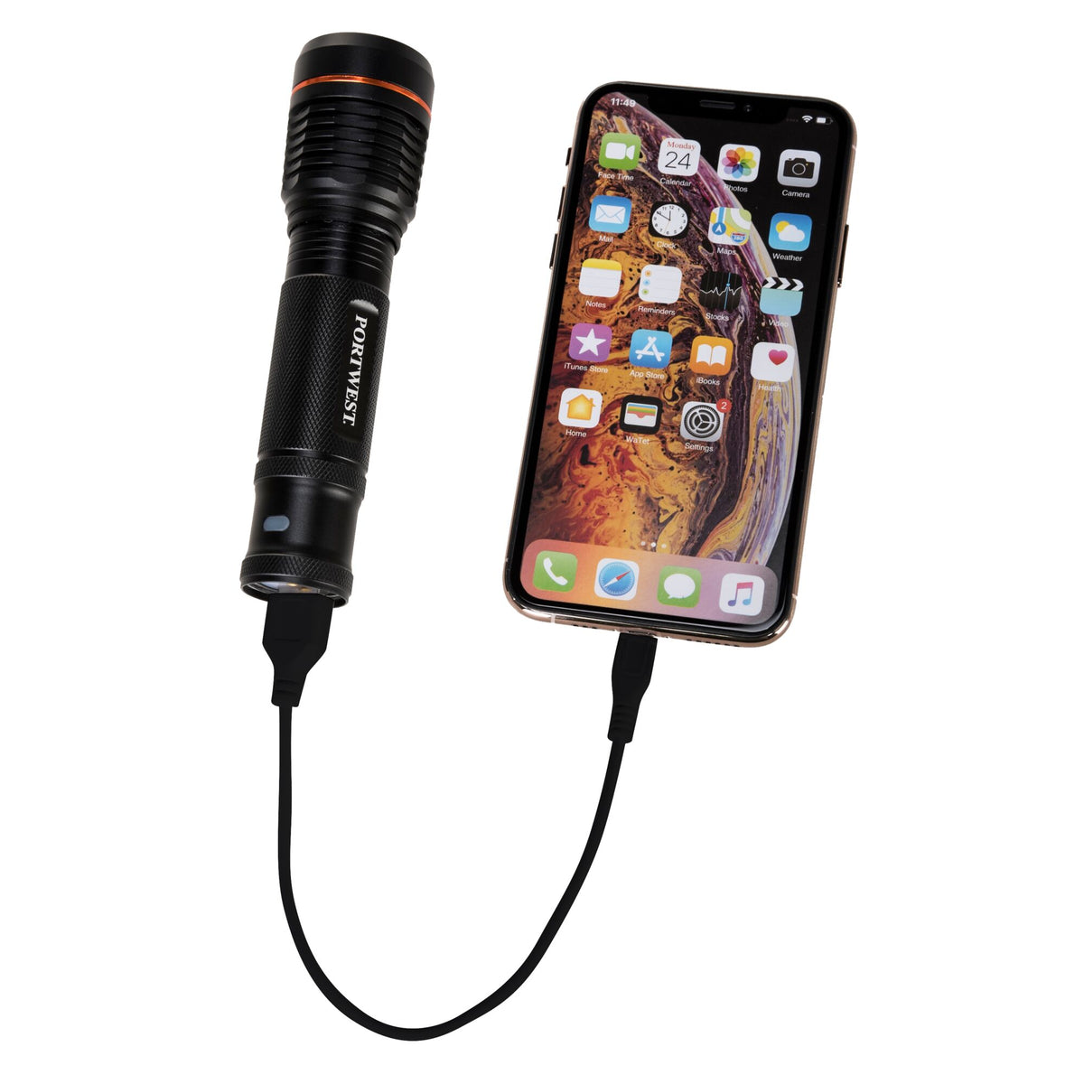 USB oplaadbare zaklamp - Portwest PA75 Portwest