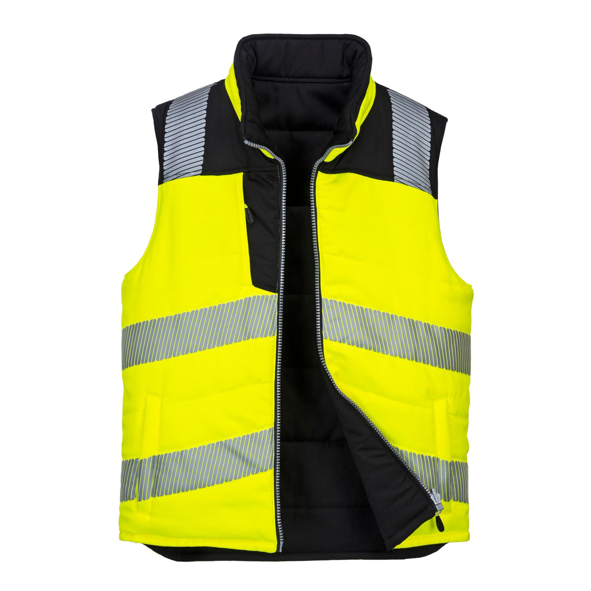 PW3 Hoge zichtbaarheid Bodywarmer, 2 zijde draagbaar. - Portwest PW374 Portwest