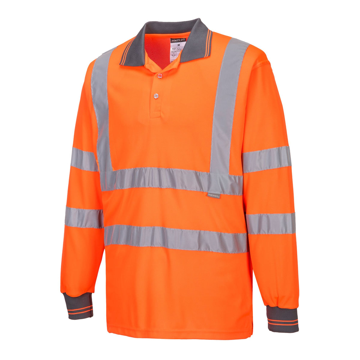 Hi-Vis Lange Mouw Poloshirt - Portwest S277 Portwest