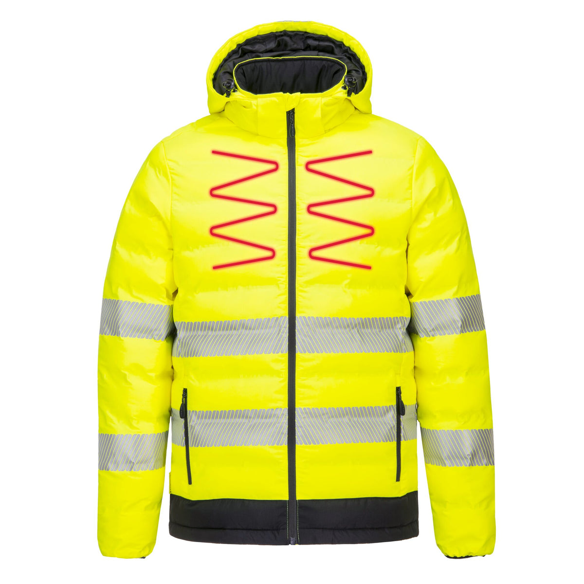 Hi-Vis Ultrasonisch Verwarmd Tunnel Jack - Portwest S548 Portwest