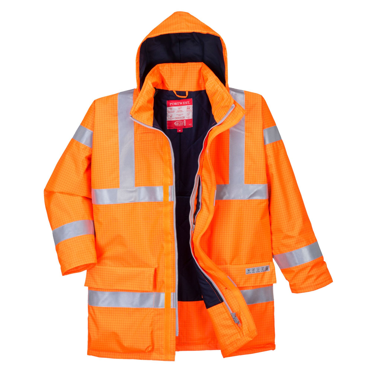 Bizflame Regen Hi-Vis Ademende en Antistatisch FR Jack - Portwest S778