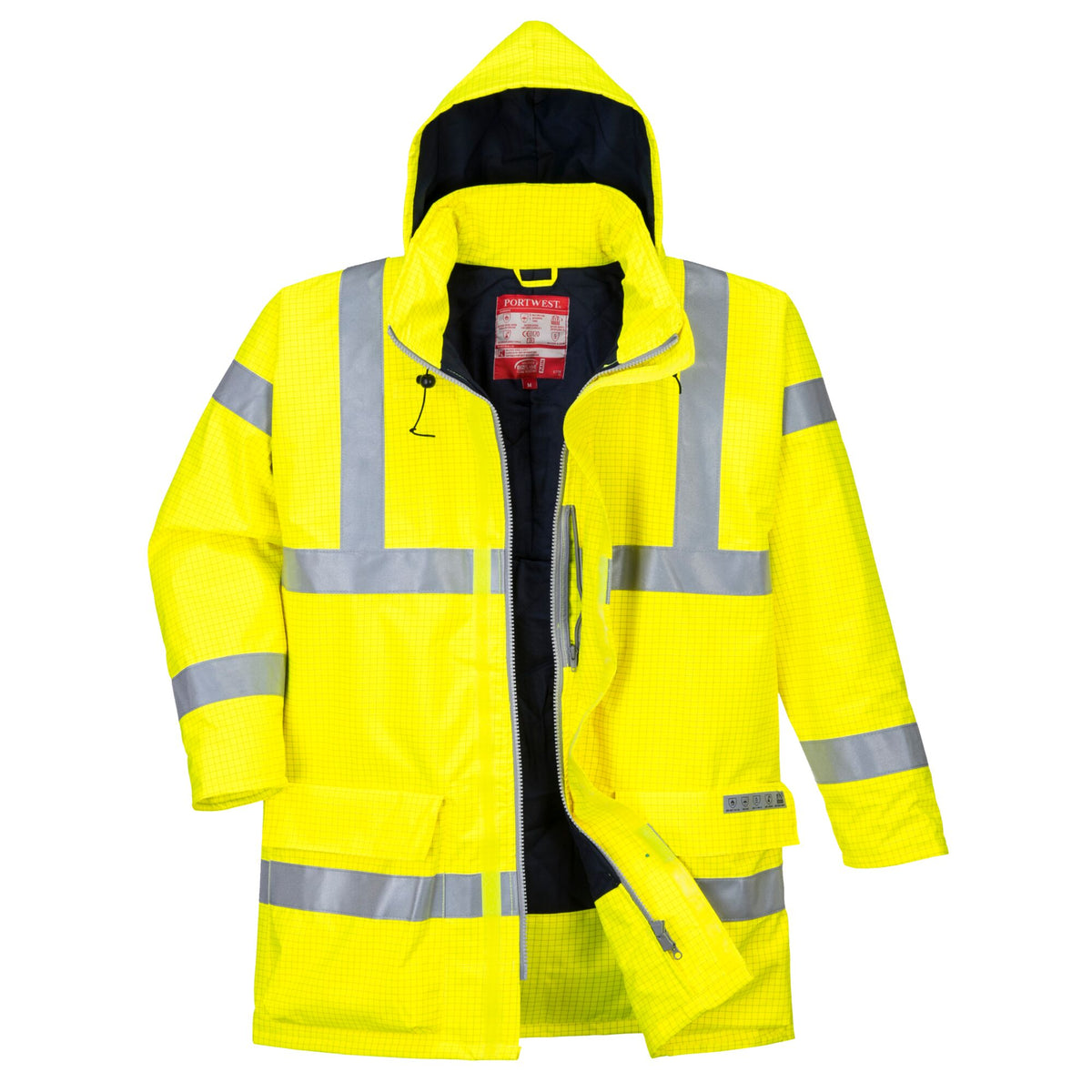 Bizflame Regen Hi-Vis Ademende en Antistatisch FR Jack - Portwest S778