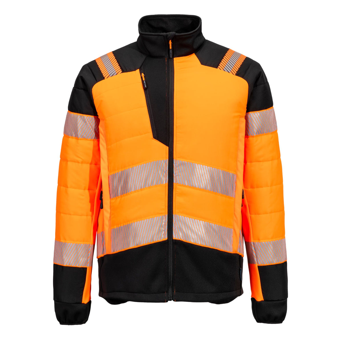 PW3 Hi-Vis Hybrid Baffle Jacket - Portwest T170