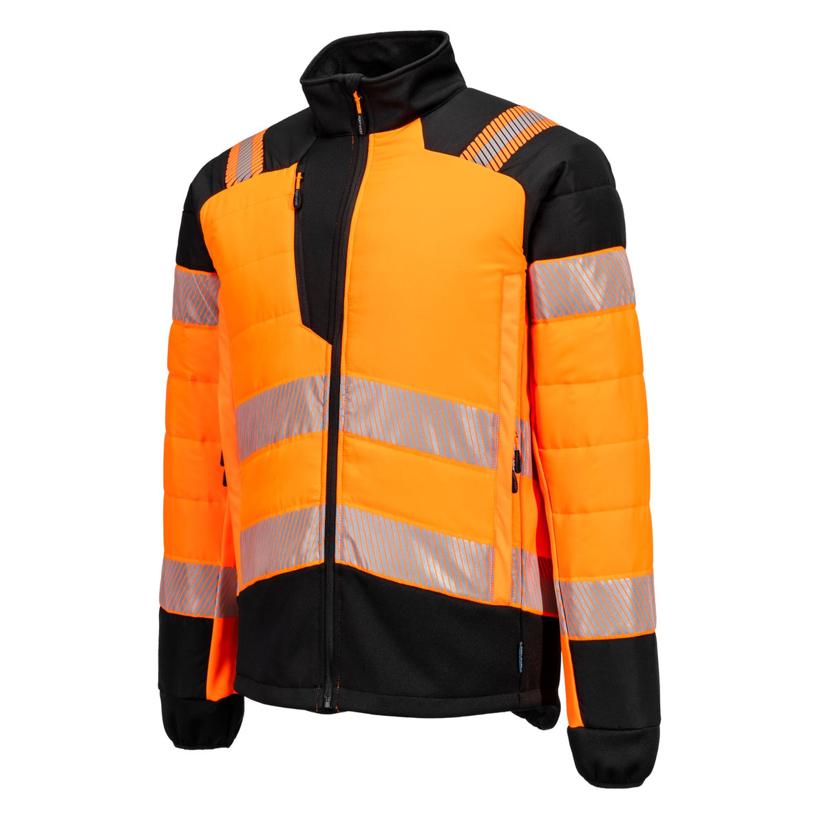 PW3 Hi-Vis Hybrid Baffle Jacket - Portwest T170