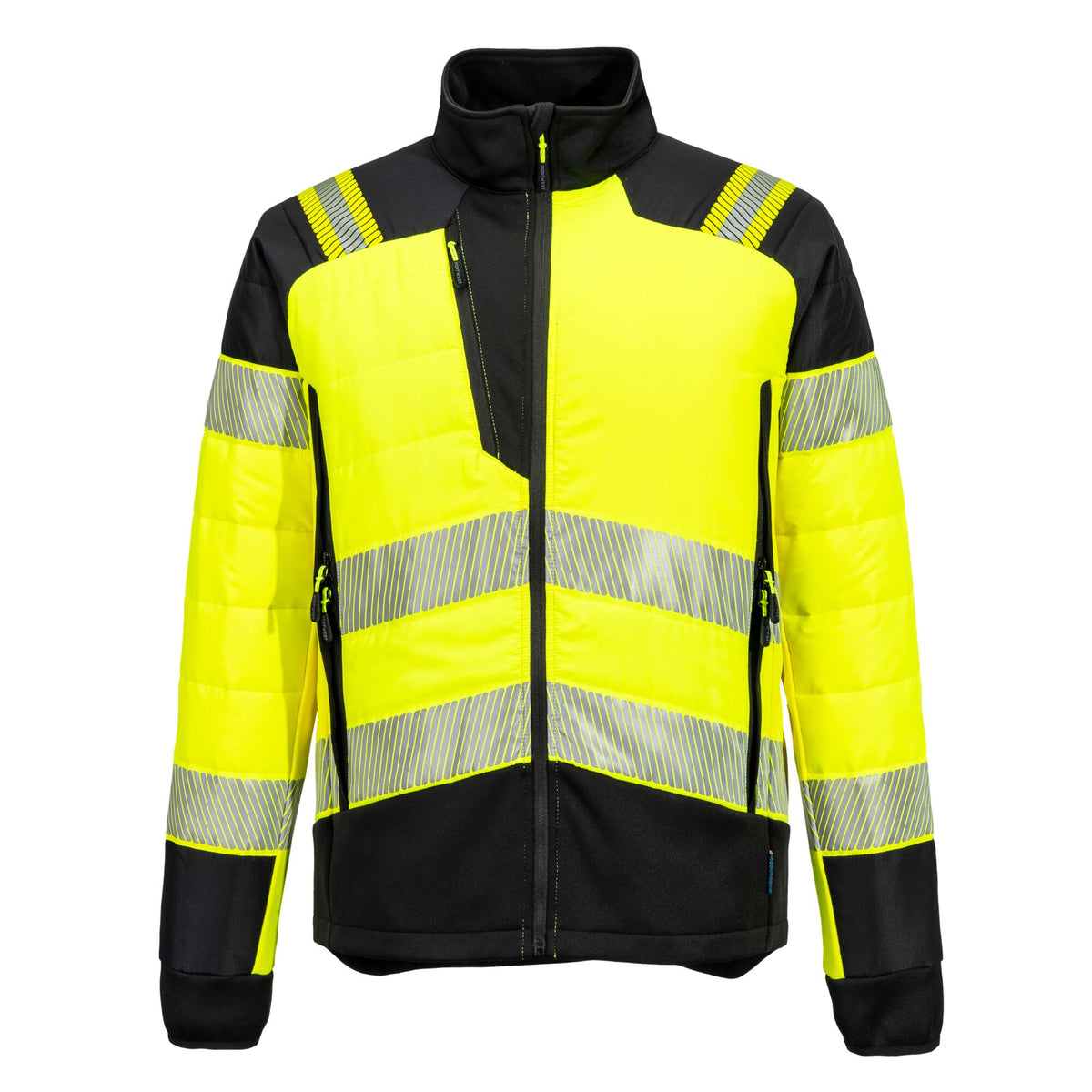 PW3 Hi-Vis Hybrid Baffle Jacket - Portwest T170