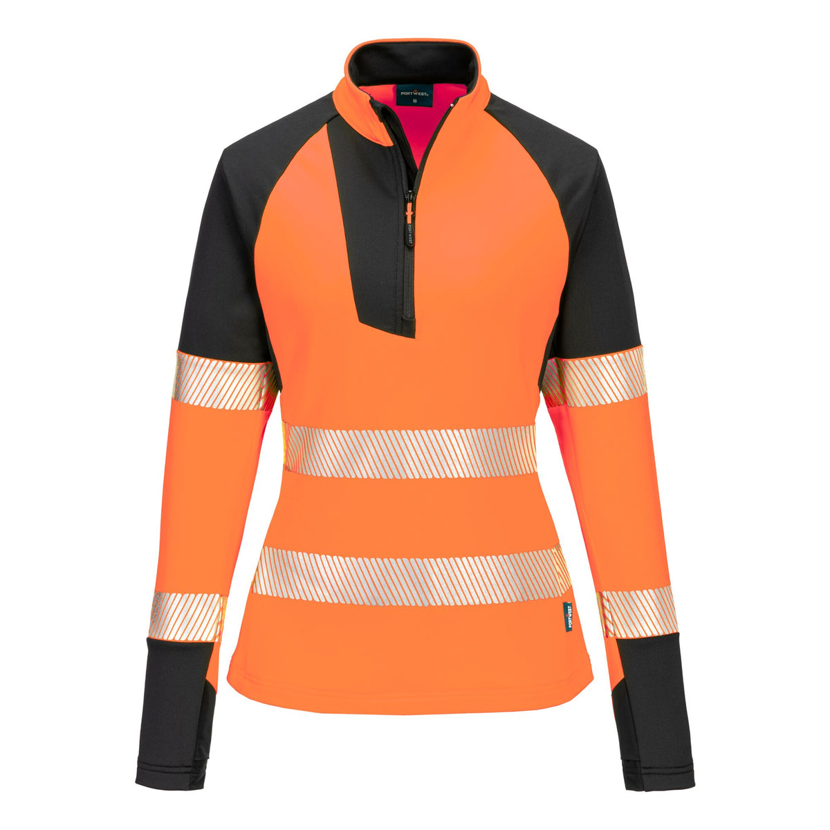 PW3 Hi-Vis Sweatshirt met 1/4 rits voor Dames - Portwest T173 Portwest