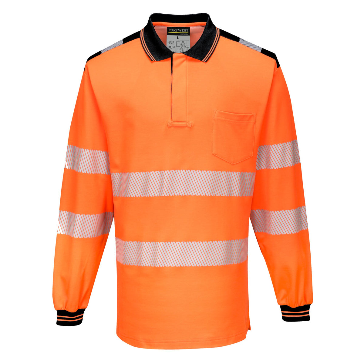 Polo de Alta Visibilidade de Manga Comprida PW3 - Portwest T184