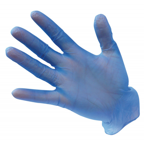 Powder free shop blue vinyl gloves
