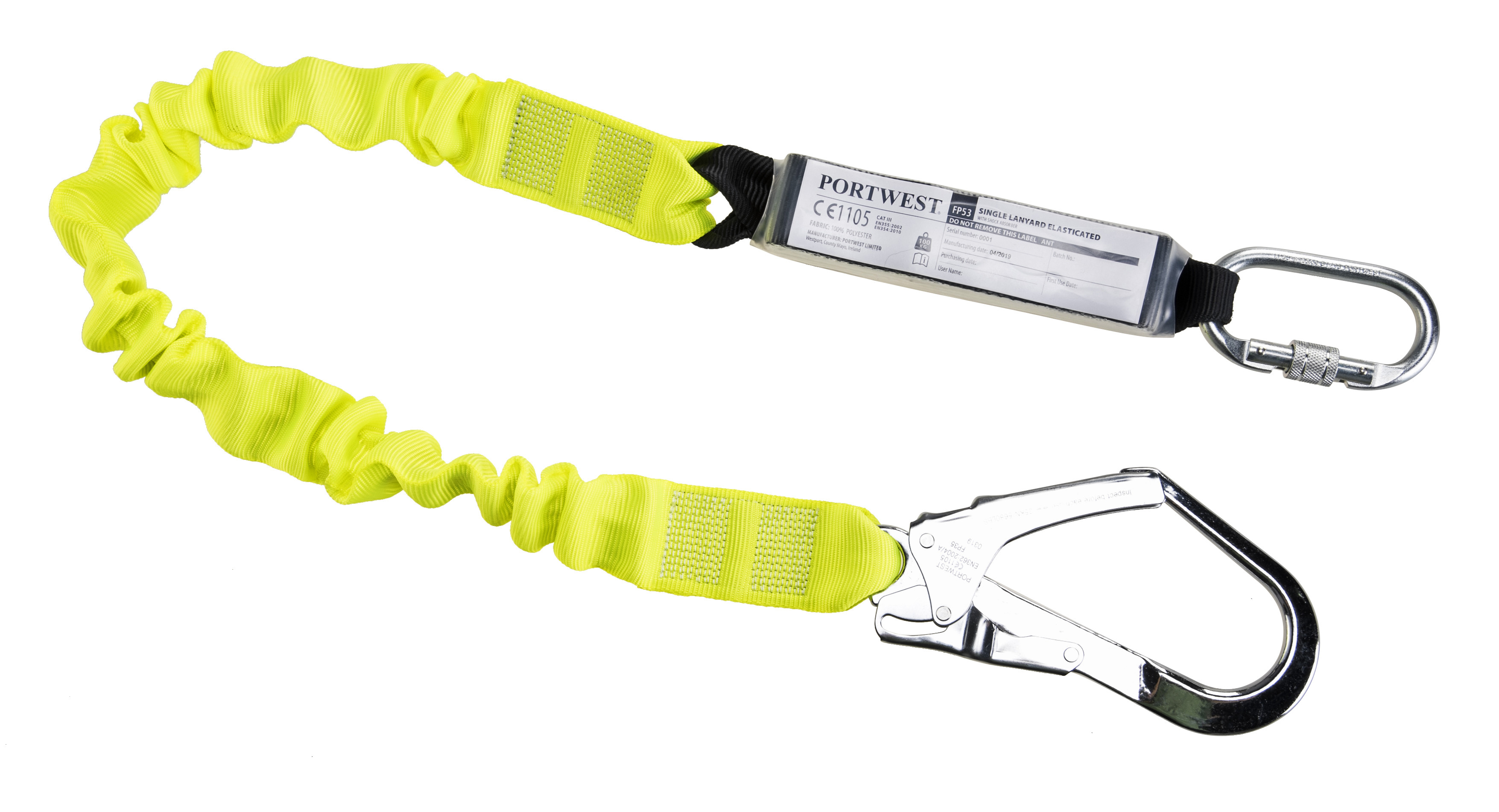Single Elasticated Lanyard With Shock Absorber FP53 Lanyard Fall