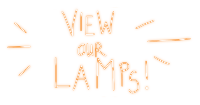Orange graphic referring to our lamp collection.