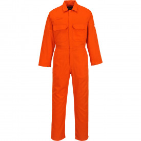 Flame-resistant Bizweld coverall BIZ1 in orange. Link to product included.