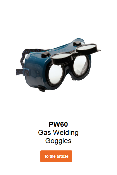 Image of Oxy-Fuel Welding Goggles PW60 in blue with black details. Linked to product page.