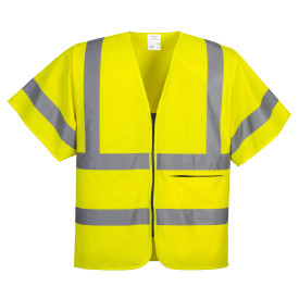 Portwest Hi-Vis Band and Brace Zip Vest S/S C372 in yellow. A link to the product page is included.
