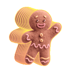Dancing gingerbread man.