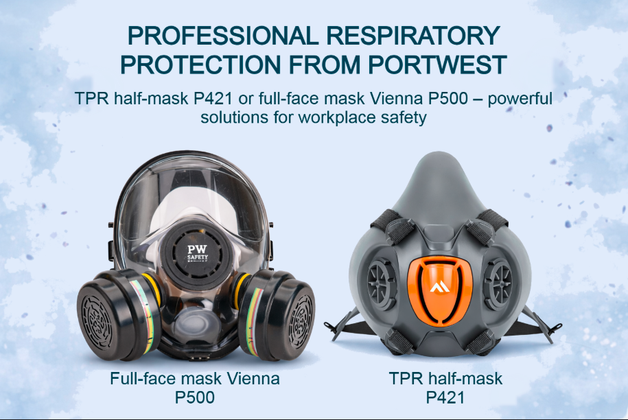 Graphic showing the two masks P500 and P421. A link to both products and the compatible filters is included.