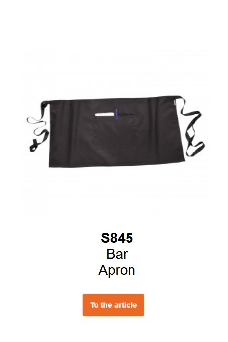 Image of the bar apron S845 in black.