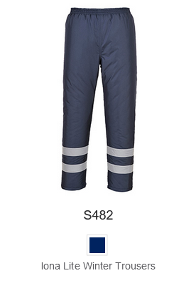 Example image of the lined trousers Iona Light S482 in blue with a link to the article.