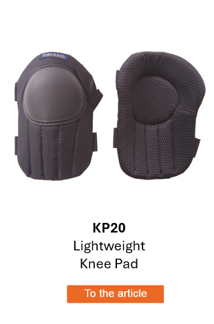 Image of Lightweight Knee Pads KP20, front and back view. Linked to product.