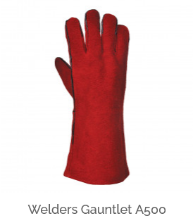 Welder's gauntlet A500 in red with a link to the article.