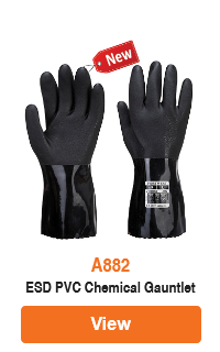 ESD PVC Chemical Gauntlet