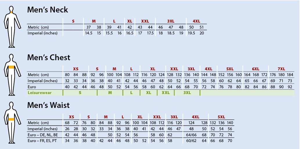 Size charts